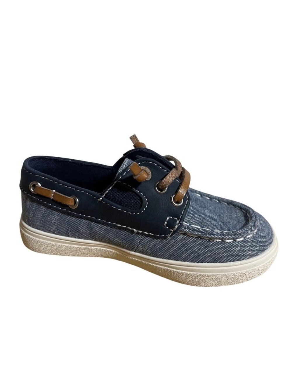 Childrens Place Kids Blue Chambray Boat Shoes Size 8 Casual Loafers